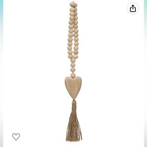 Creative Co-Op wood beads garland with tassel
